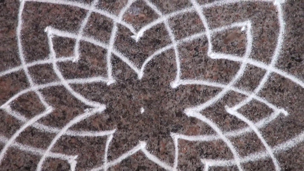 9 Dots Rangoli / Daily Simple Rangoli/ Lakshmi Hrudaya Rangoli / Pooja room rangoli