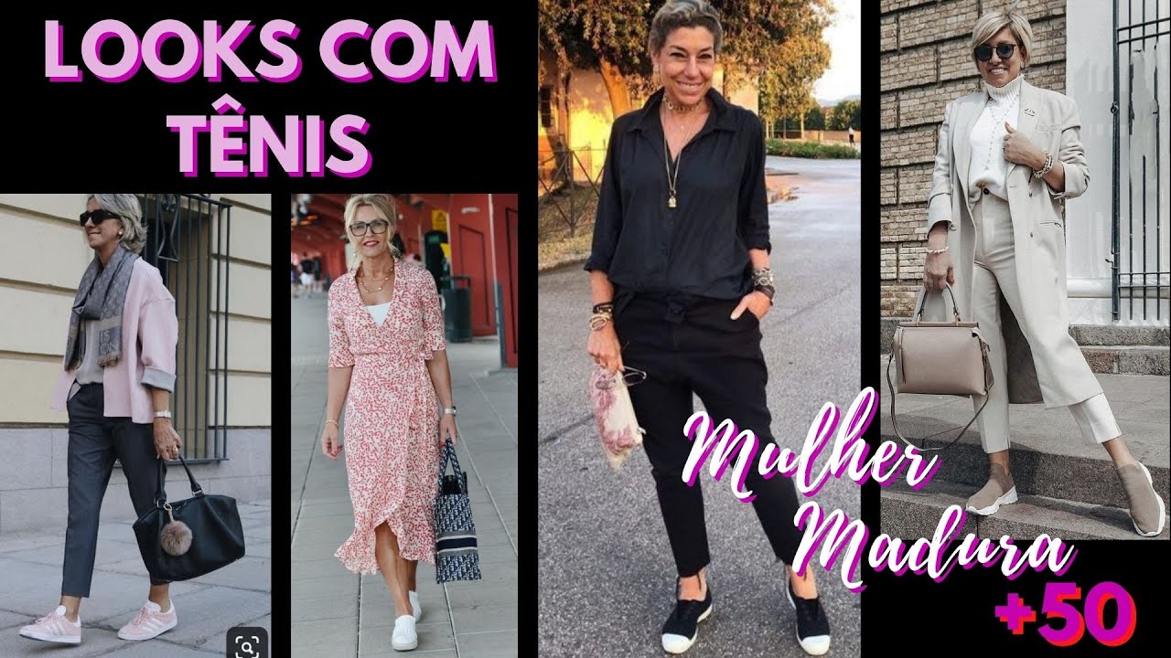 LOOKS com T&Ecirc;NIS para MULHERES MADURAS 50+