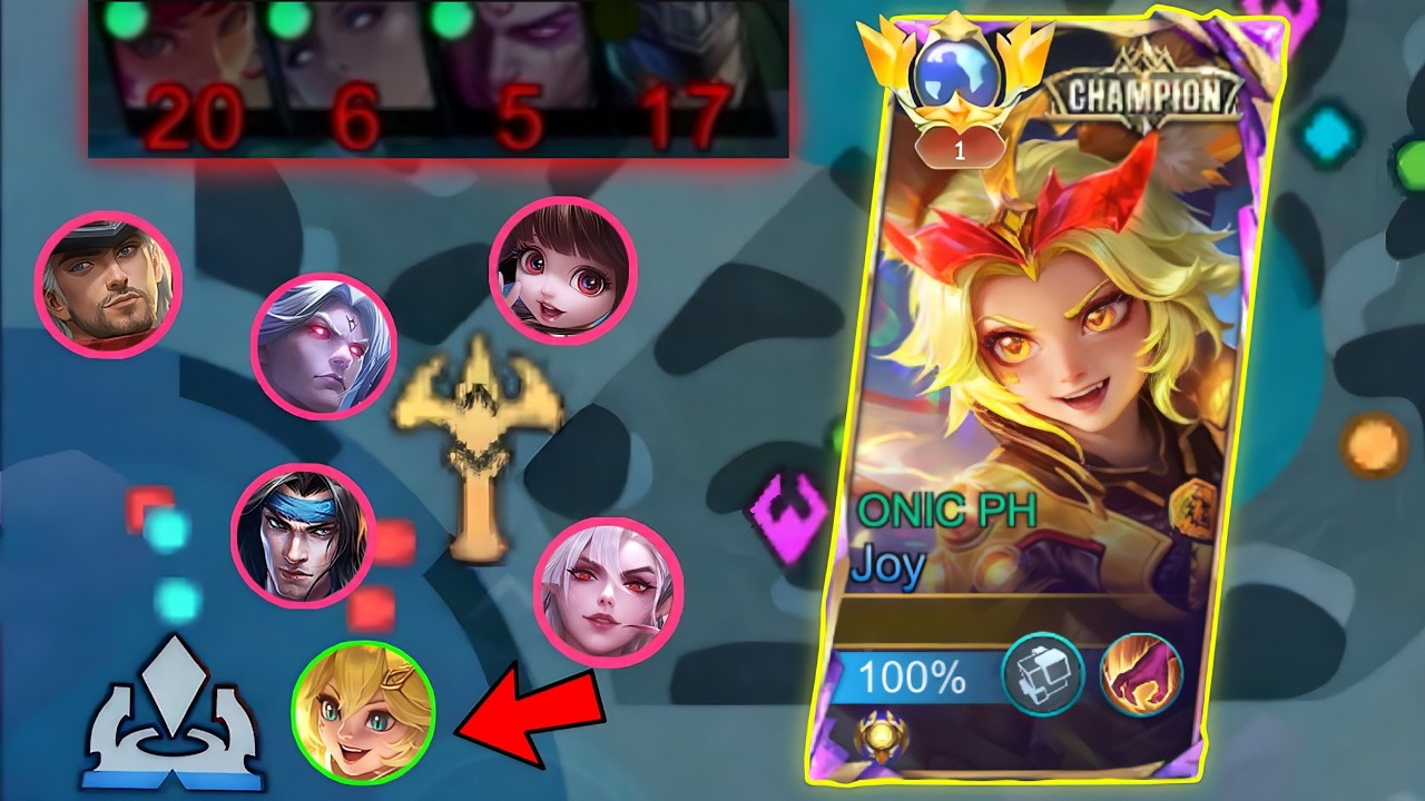 TOP 1 GLOBAL JOY HARD CARRY INTENSE GAMEPLAY! | IMPOSSIBLE EPIC COMEBACK 1 VS 5 | MOBILE LEGENDS