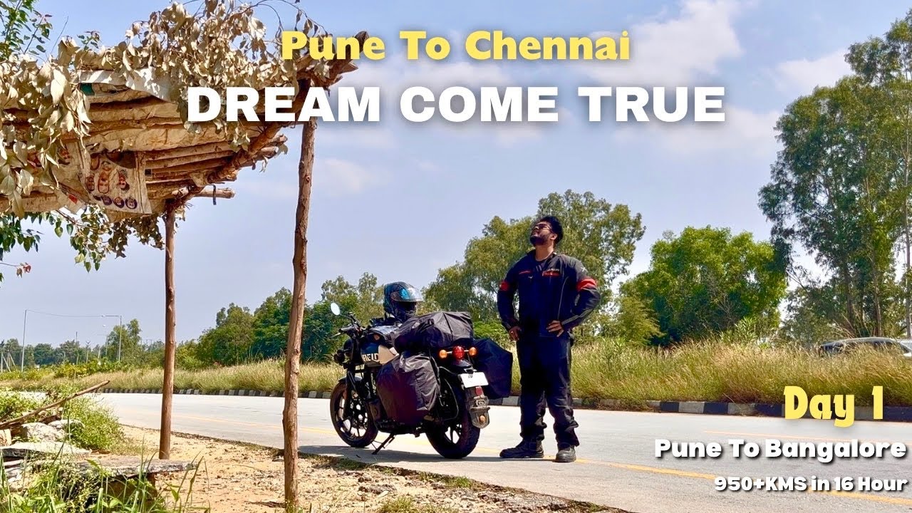PUNE TO CHENNAI BY ROAD ON HUNTER 350 | 950+ KMS IN 16 HOURS | PUNE TO BANGALORE | DAY 1