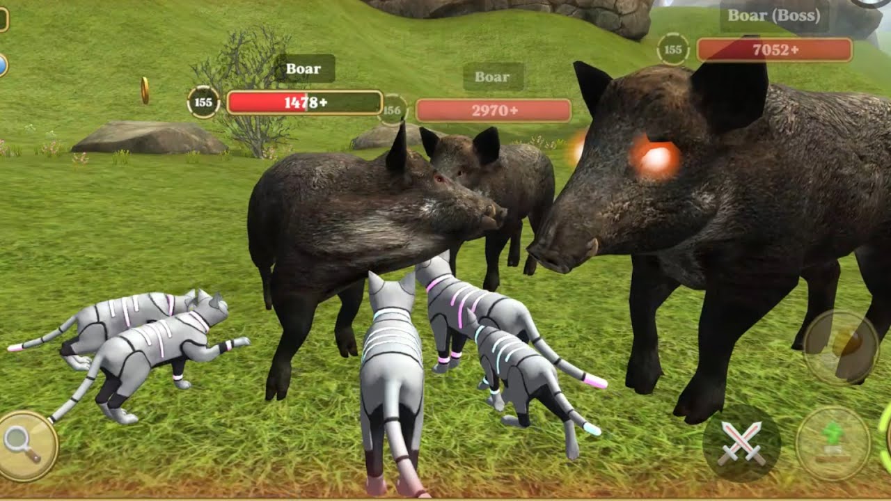 Cat Simulator #53 - 155 lvl Boss Boar Android Gameplay