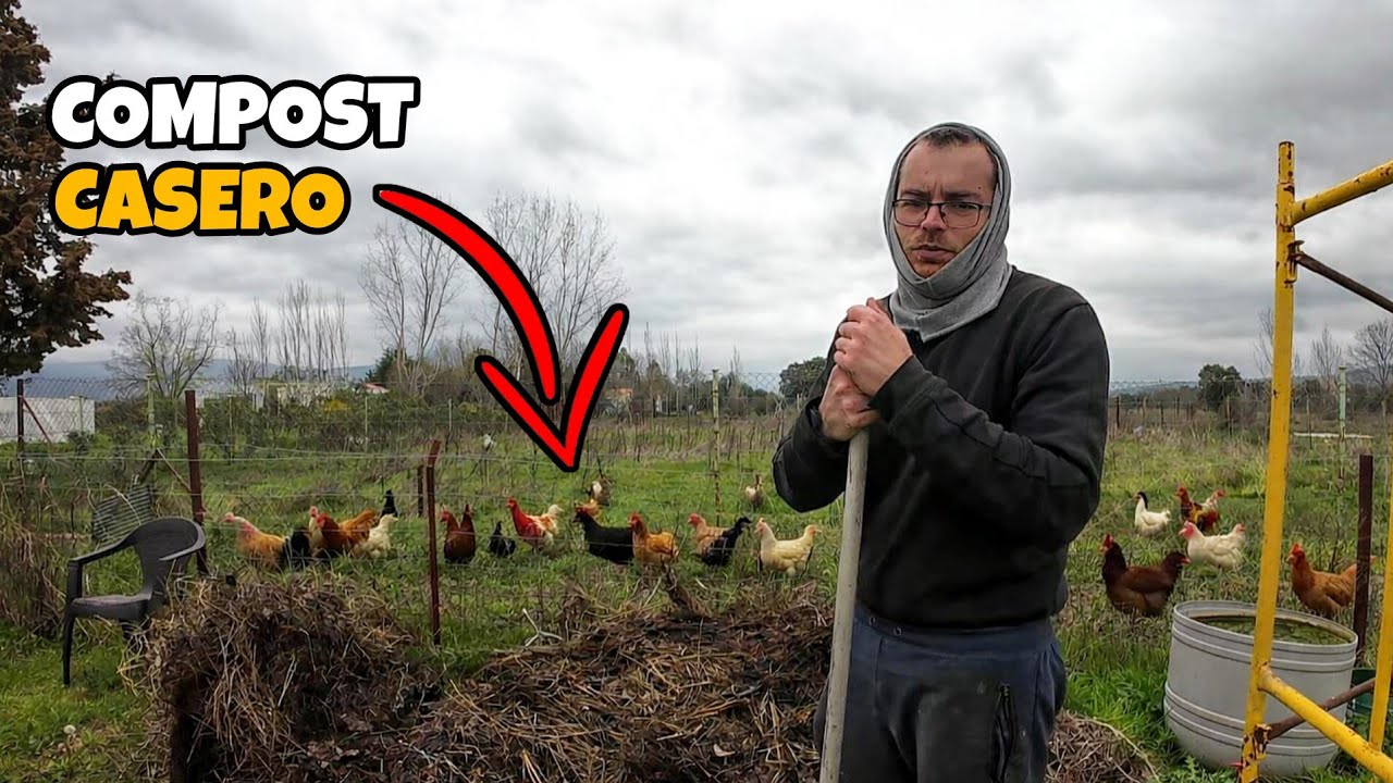 Mejorando mi compost casero. Plantando manzanos y melocotones.