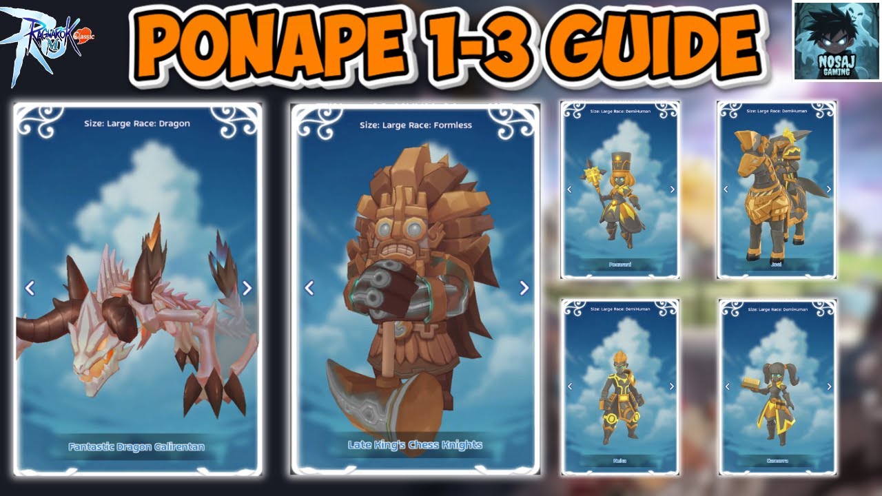 RAGNAROK M: CLASSIC - PONAPE 1-3 GUIDE TIPS & TRICKS!