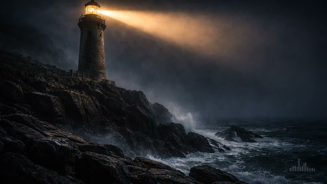 Lighthouse in Fog - Cinematic Dark Ambient BGM 🎬 BGM [3 Hours] - music to relax/study to