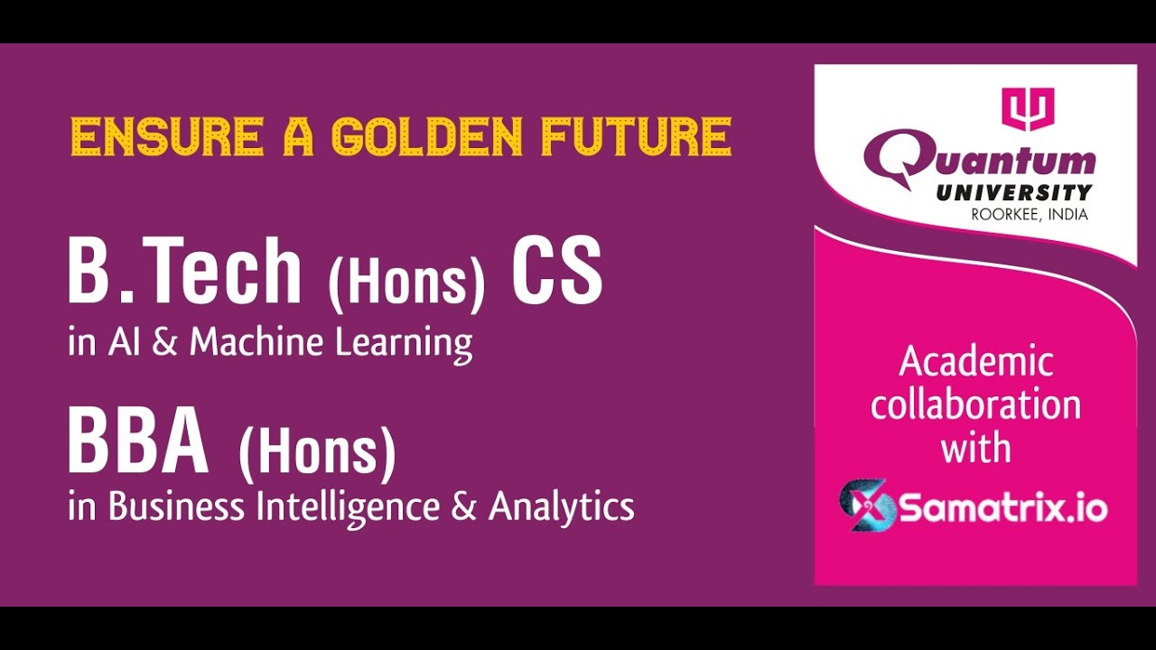Quantum University|Samatrix.io Collaboration |Top Engineering College in Uttarakhand AI Data Science