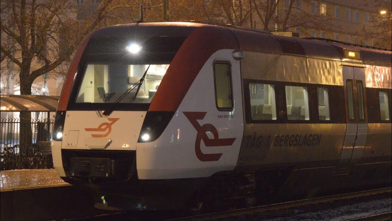 Tåg på Gävle Centralstation i södra Norrland