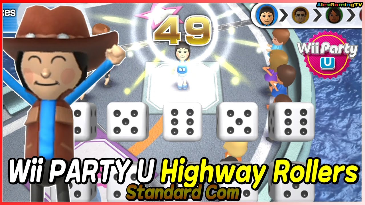 Wii Party U - Highway Rollers (Standard Com) Rin vs Sho vs Shu-Hui vs Pedro | AlexGamingTV