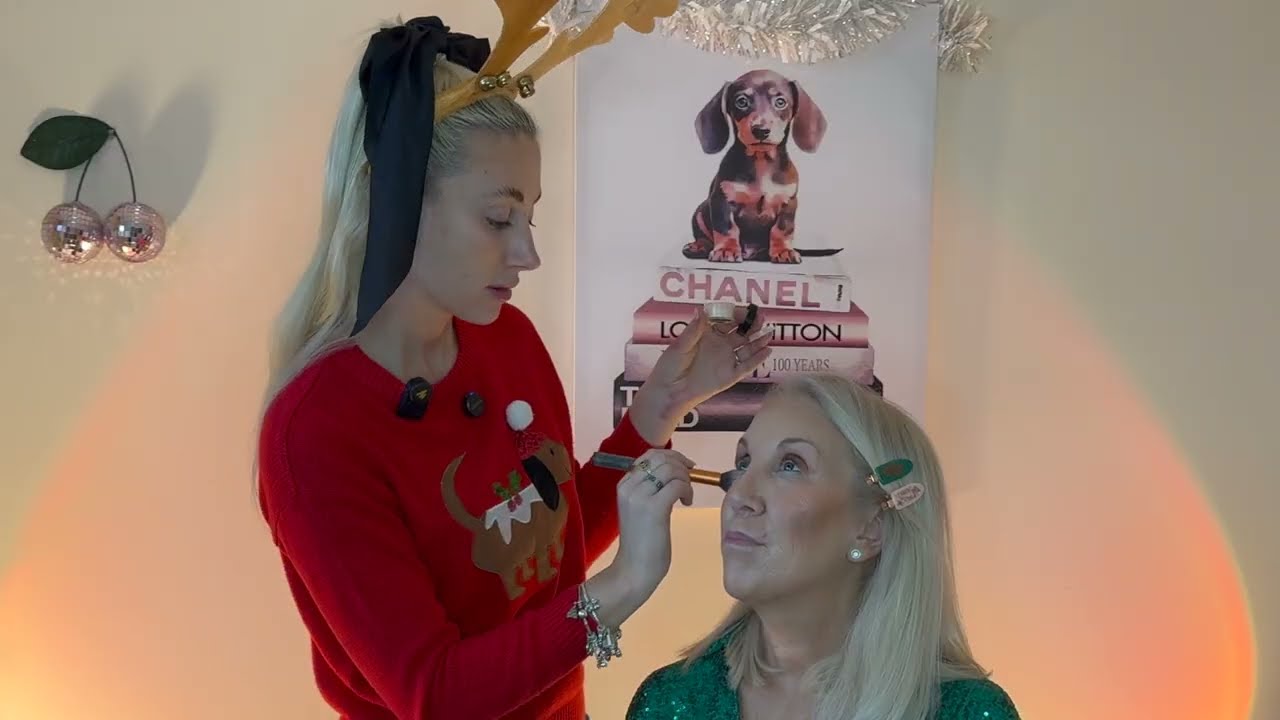 ASMR CHRISTMAS PARTY GRWM 🎄| HAIR, MAKEUP & OUTFIT | GETTING MY CLIENT READY