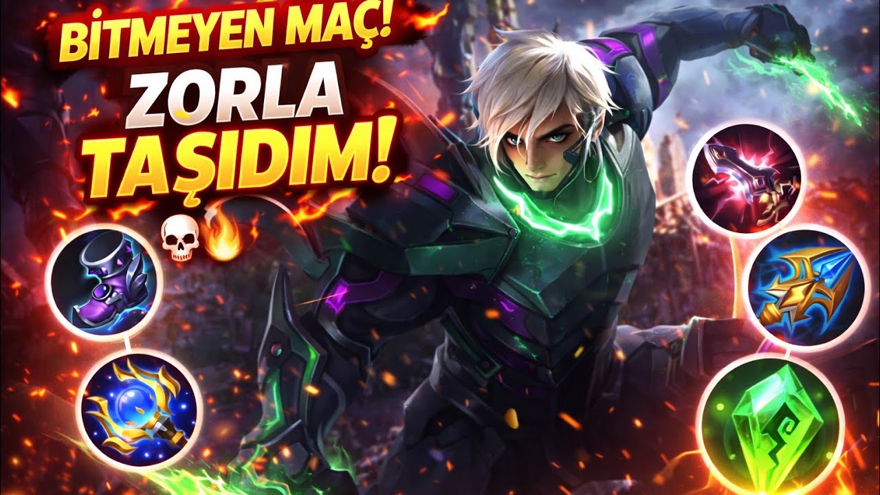 BİTMEYEN MAÇ! ZORLA TAŞIDIM 💀🔥 | GUSION GAMEPLAY MLBB 