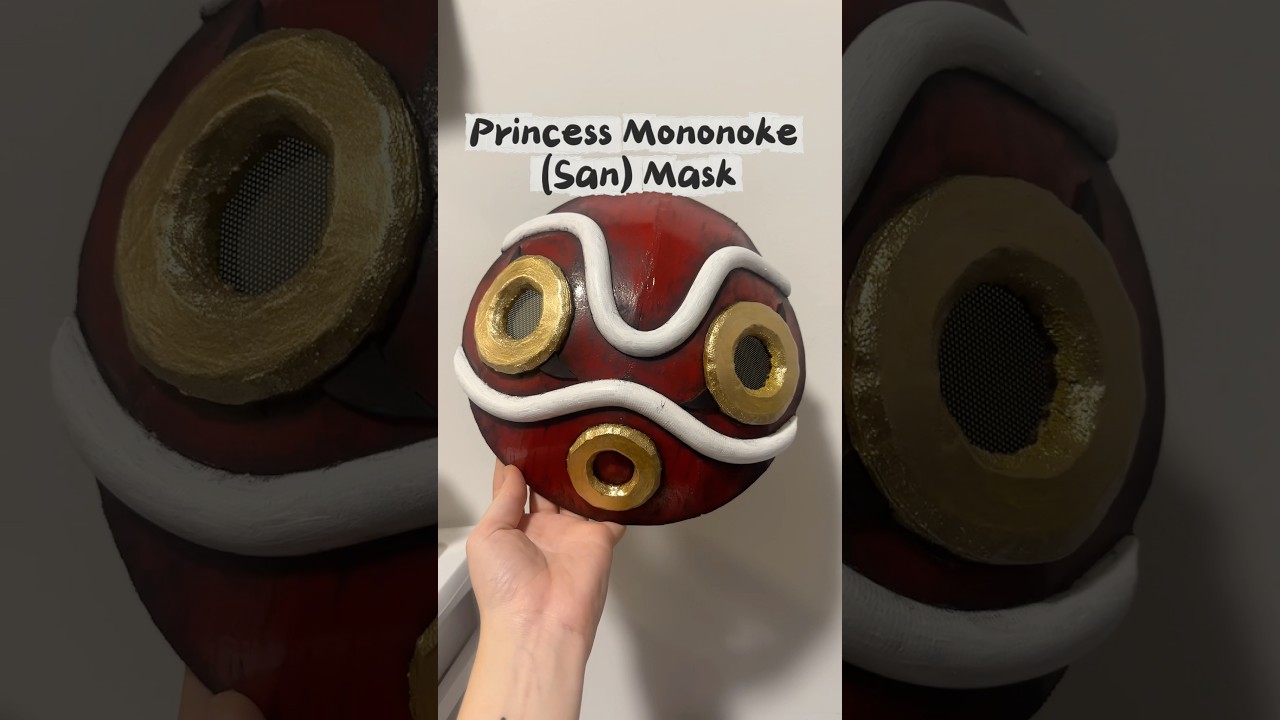 Princess Mononoke Mask Tutorial #cosplay #studioghiblu #princessmononoke #cosplaytutorial