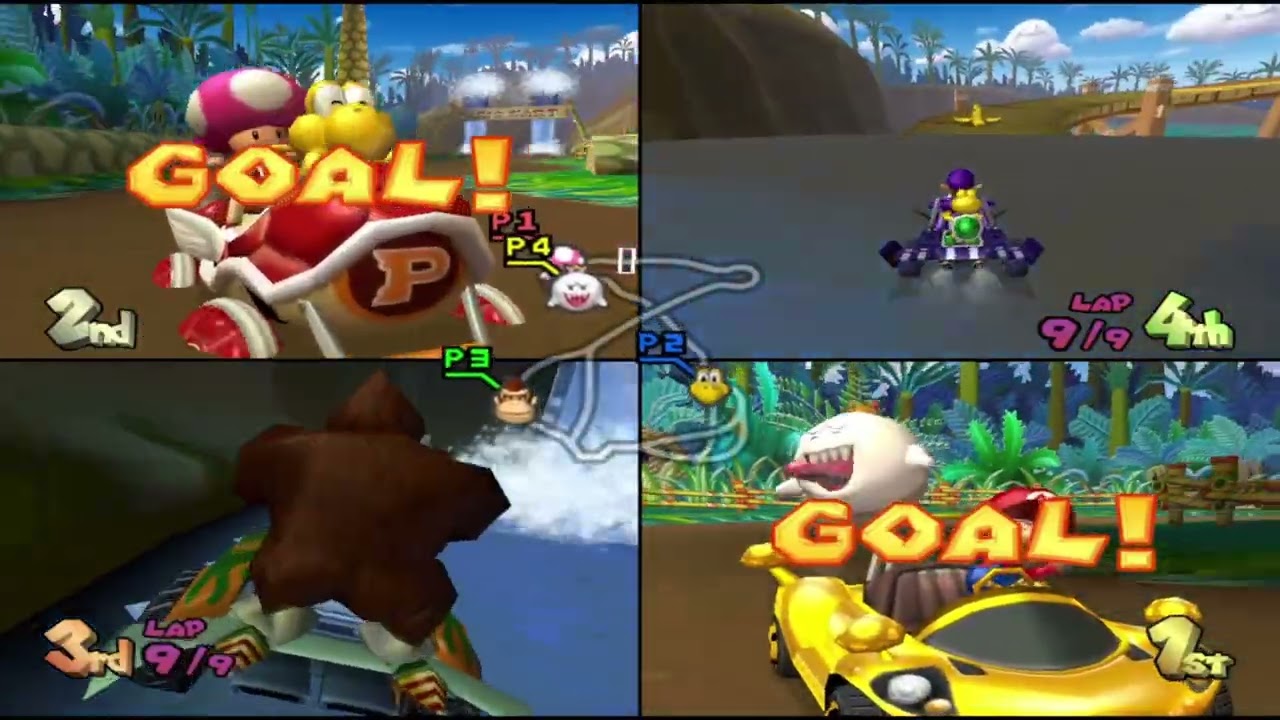 Mario Kart Double Dash Plus (4P) (S6) Part 1 Now With Enlarged Bob-ombs!