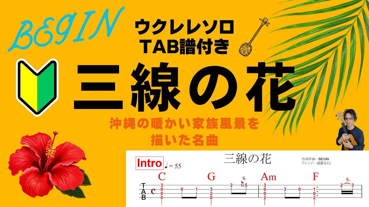 【三線の花①】感動！ウクレレソロで奏でるBEGINの名曲