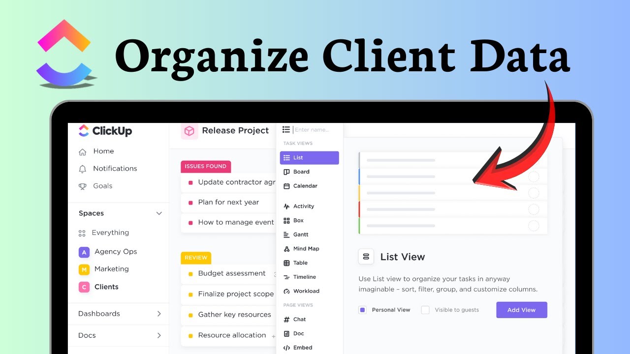 How to set up a simple CRM in ClickUp (Lead Management)