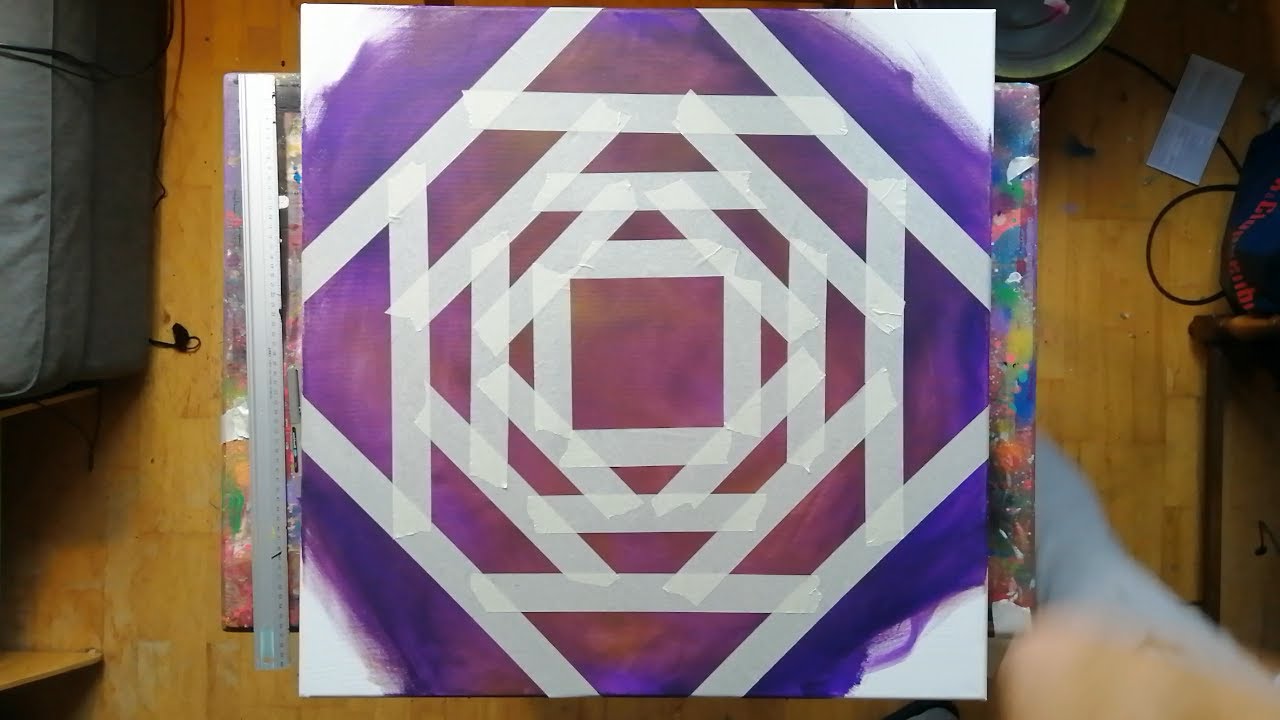 How to create your own geometric abstract painting / Tutorial / QUADRA / Scusyarts