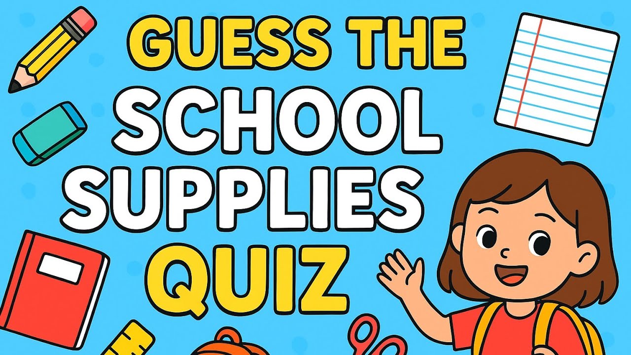 Quiz For Kids | Guess the School Supplies Quiz 🏫 | Fun School Objects Riddle for Kids