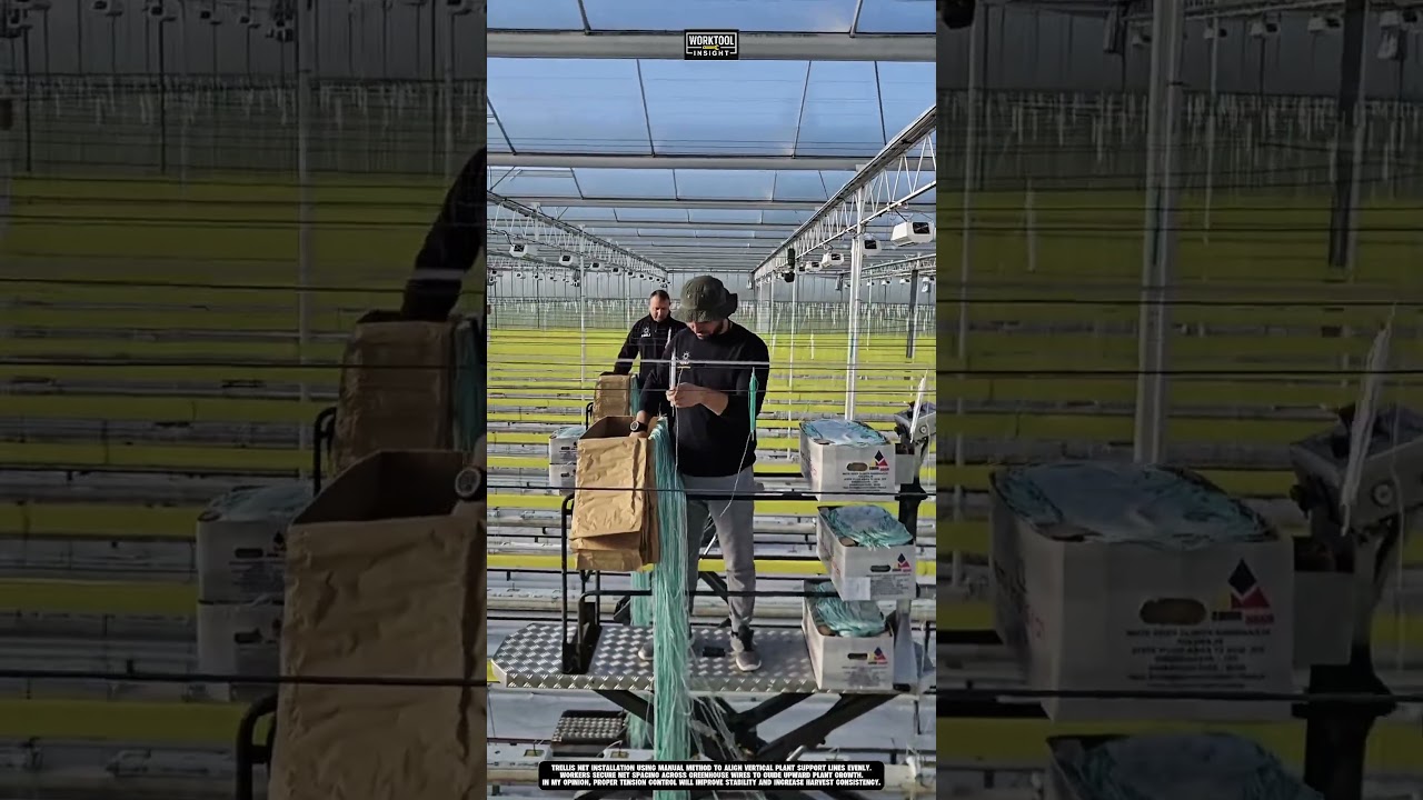 Trellis Net Installation using Manual Method | best for Crop Support #tool
