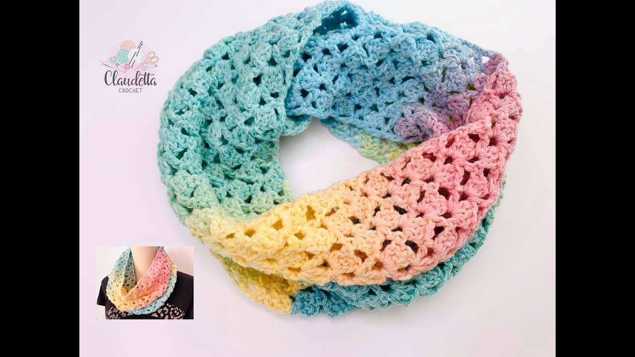CROCHET easy Spring LOOP SCARF / BEGINNER