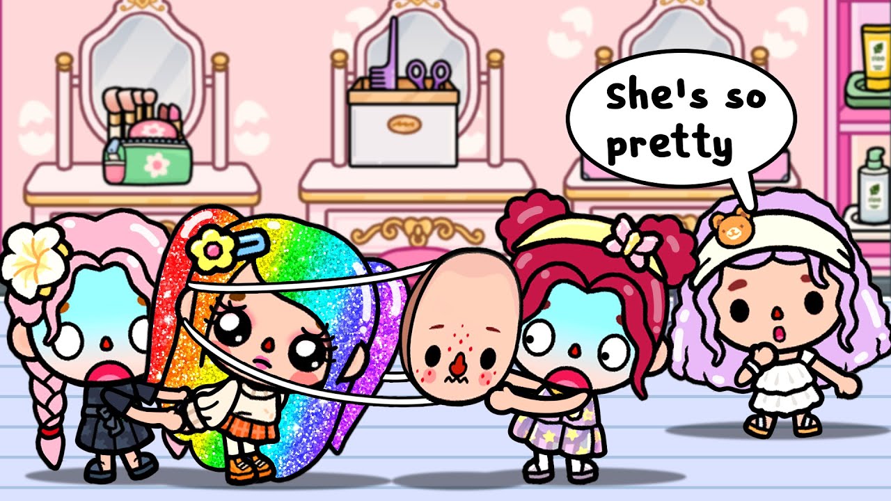 No One Knew I Was Pretty Until I Took Off My Mask | Toca Life Story | Toca Boca