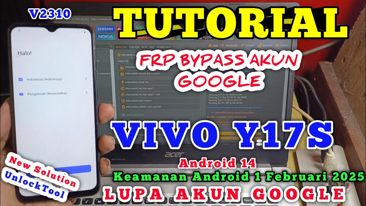 ✅ VIVO Y17S FRP BYPASS ✅ FRP VIVO Y17S ✅ BYPASS VIVO Y17S UNLOCKTOOOL