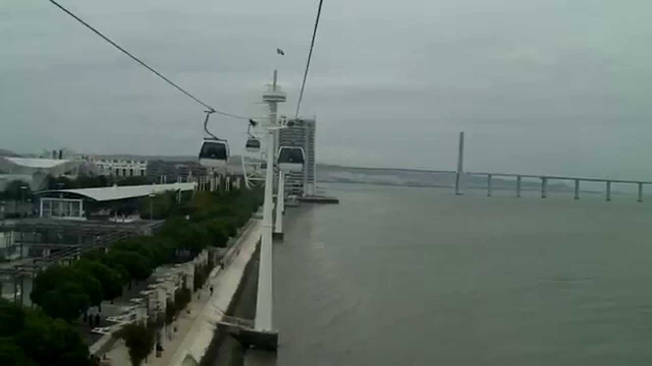 Lisboa moderna, montado en los telefericos por la zona de la Expo