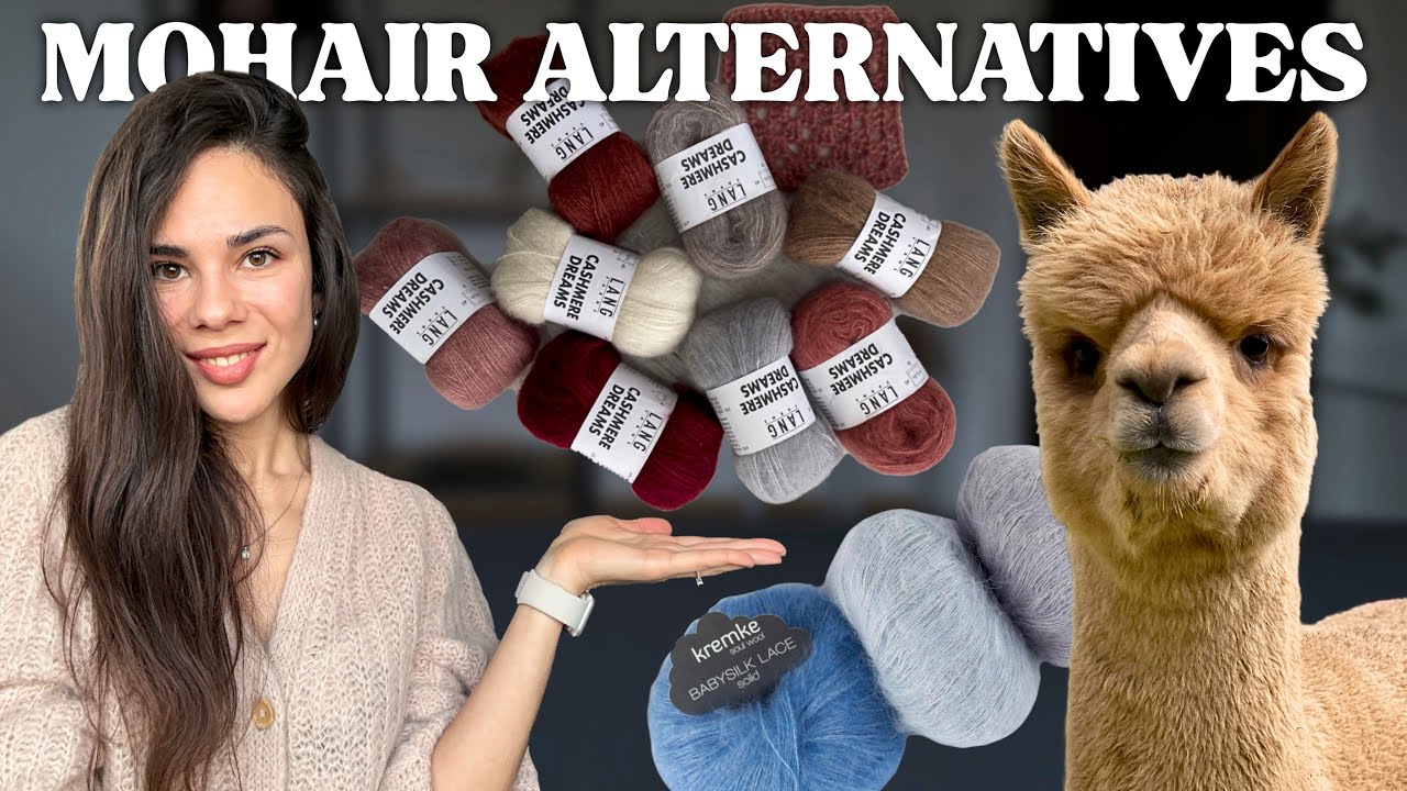 15 BEST Mohair Substitutes! NOT hand-dyed. What to use instead of mohair? Yarn Nerd Episode 01