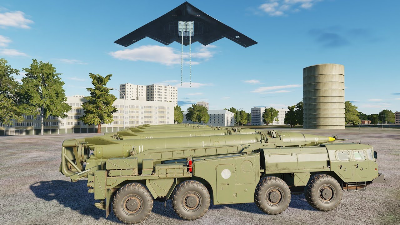 B-2 Spirit Silent Destroy Russian Tanks, Airports, Warship - DCS World