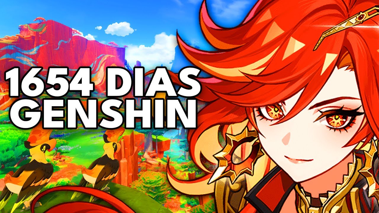 TODOS OS MEUS PERSONAGENS DO GENSHIN DEPOIS DE 1654 DIAS DE JOGO!