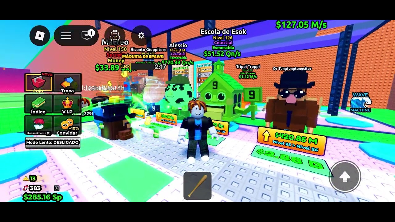 Doando brainrots no tsunami brainrot 