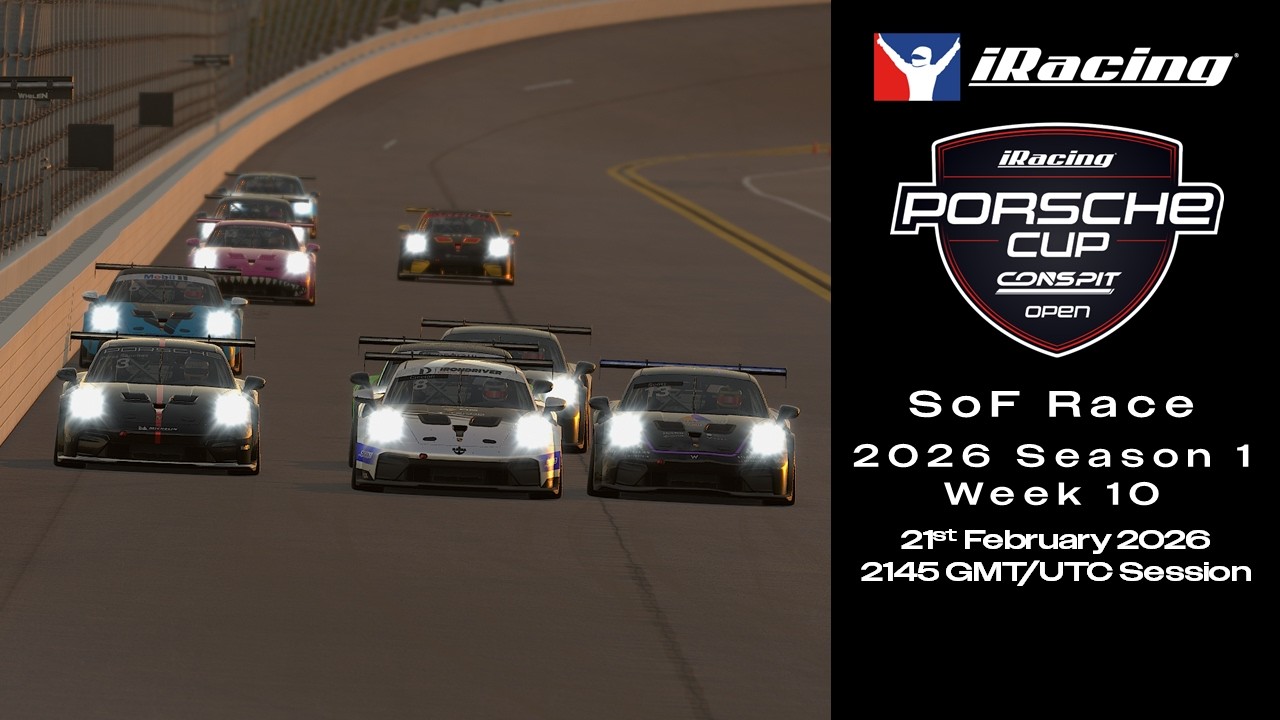 iRacing Porsche Cup by CONSPIT | 2026 | Season 1 | Week 10 | SoF Race | Sebring