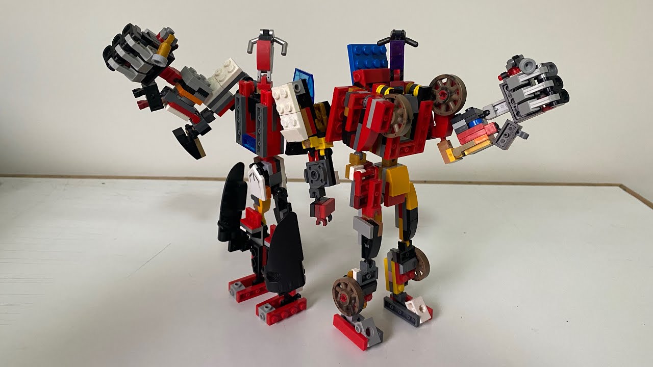 My parents LEGO Transformers OC windrazor and blazeforge