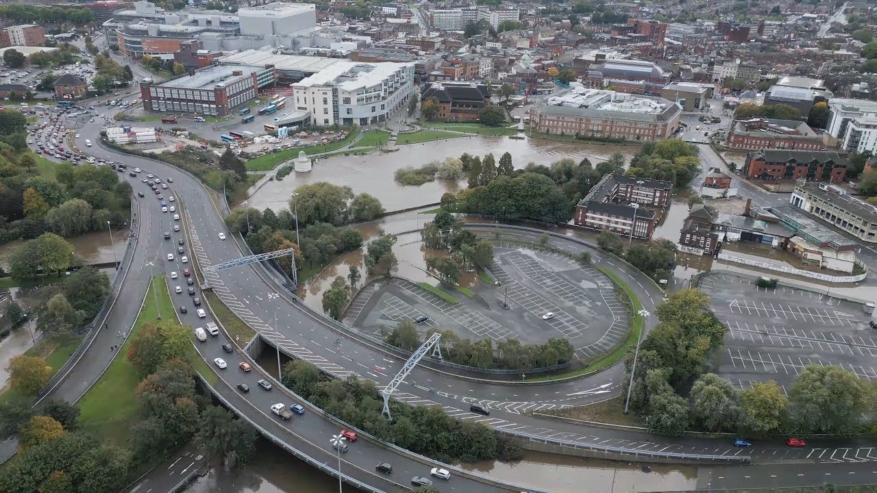 Storm Babet Aftermath: Derby | Belper | Ambergate [2K Drone Footage]