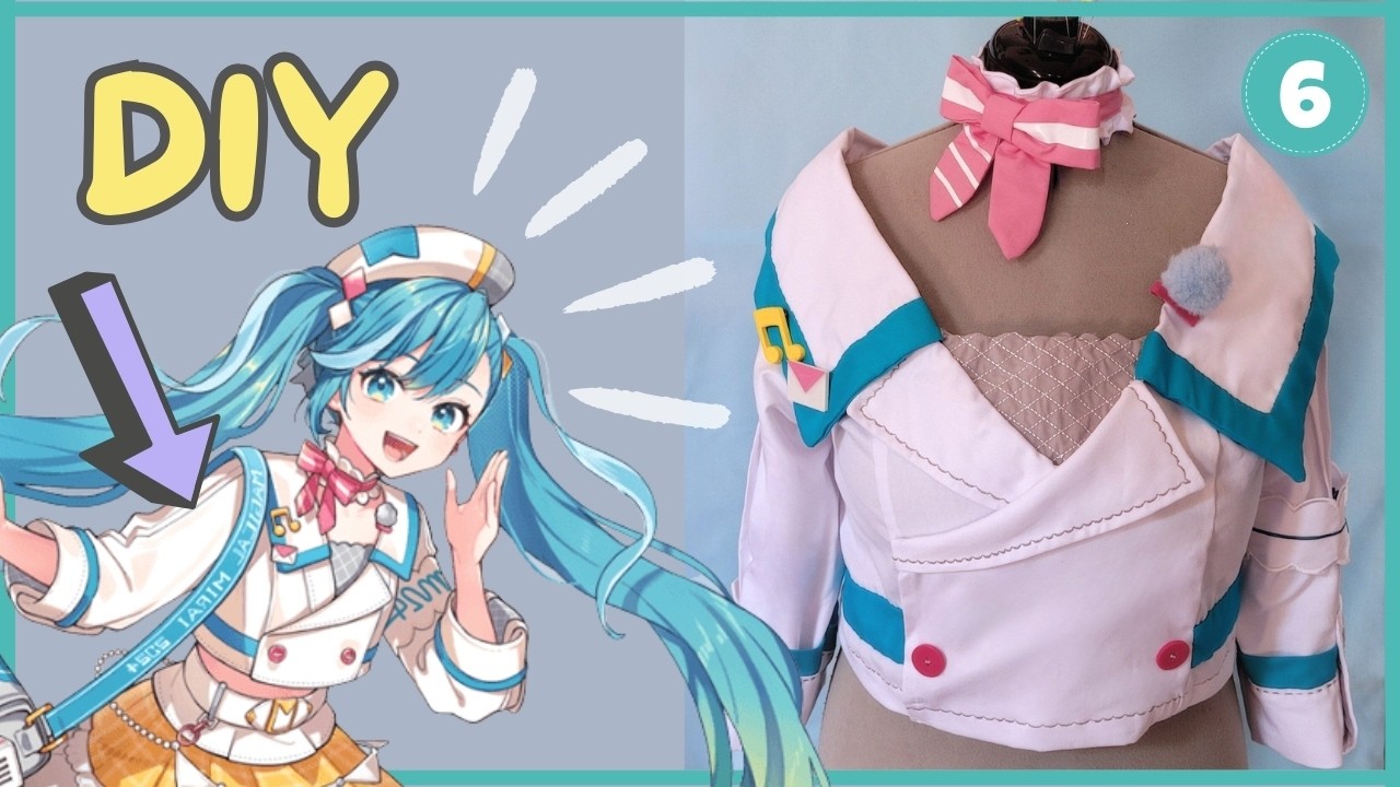DIY Jaqueta e Gargantilha - Cosplay Miku Mirai 2024🍓( Episódio 6)