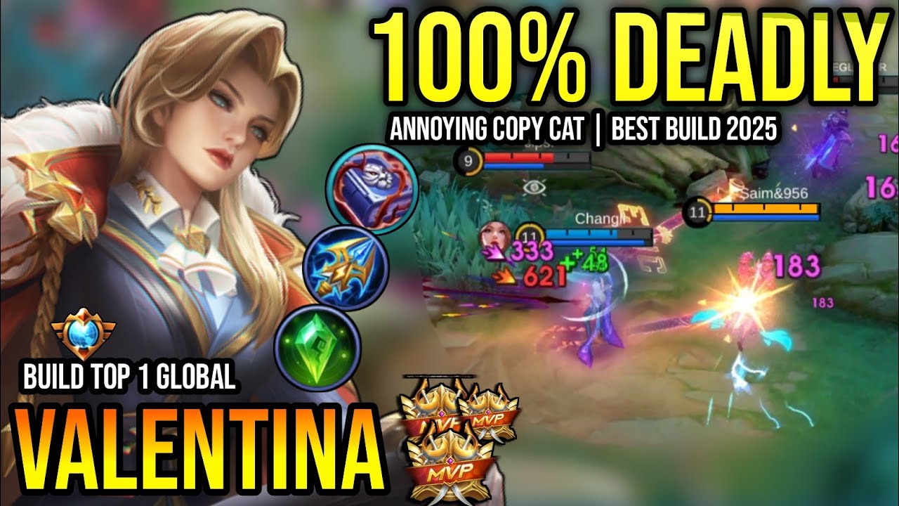 VALENTINA BEST BUILD 2025 | BUILD TOP 1 GLOBAL VALENTINA GAMEPLAY | MOBILE LEGENDS✓