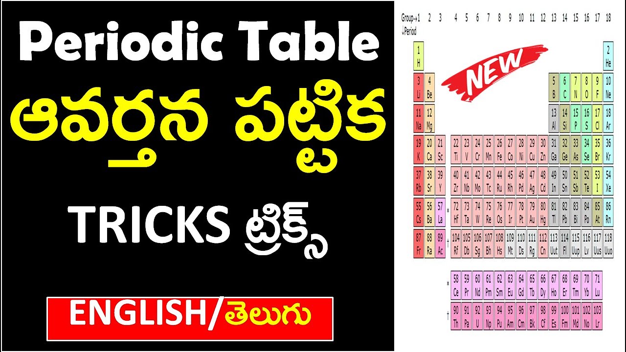 PERIODIC TABLE EASY TRICKS IN TELUGU | IMP POINTS ABOUT PERIODIC TABLE | RRB NTPC, ALP,TECHNICIAN
