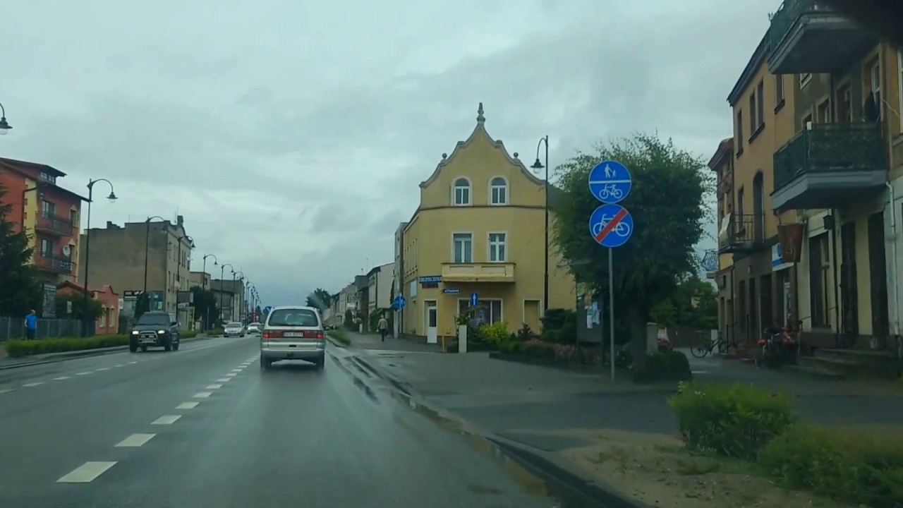 Driving through Poland - Czersk (town) and neighb. villages (Pomeranian region)