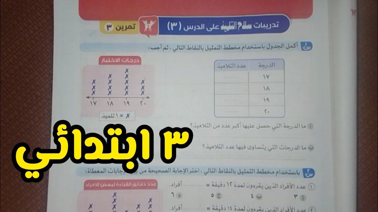 حل صفحة 23 و 24 و 25 تدريبات سلاح التلميذ على الدرس الثالث للصف الثالث الابتدائي