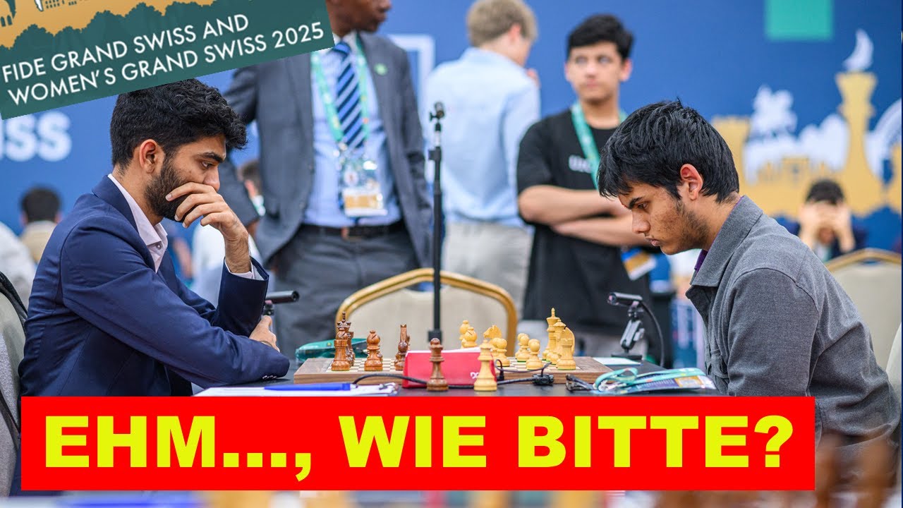 Die Partie des Tages: ABSURDES SCHACH! | Mishra vs Gukesh | FIDE Grand Swiss 2025 Runde 5