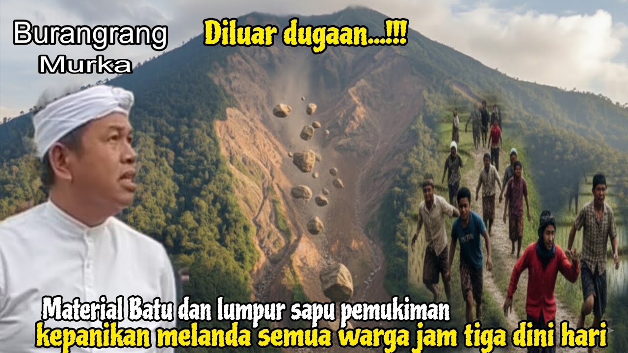 Heboh hari ini😱saksi mata menerangkan bagaimana dahsyat nya longsor gunung Burangrang