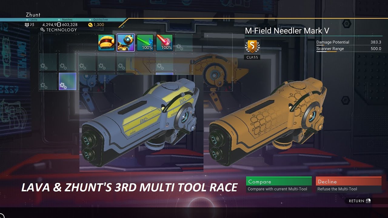 No Man's Sky - Lava & Zhunt's 3rd Multi Tool Race. 2 Experimental Rifles.