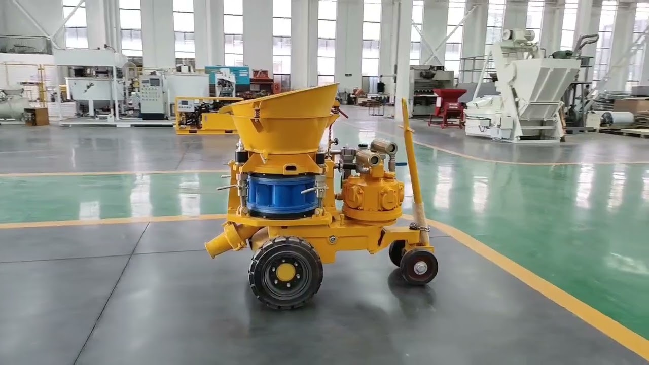 Dry mix shotcrete machine for underground mining