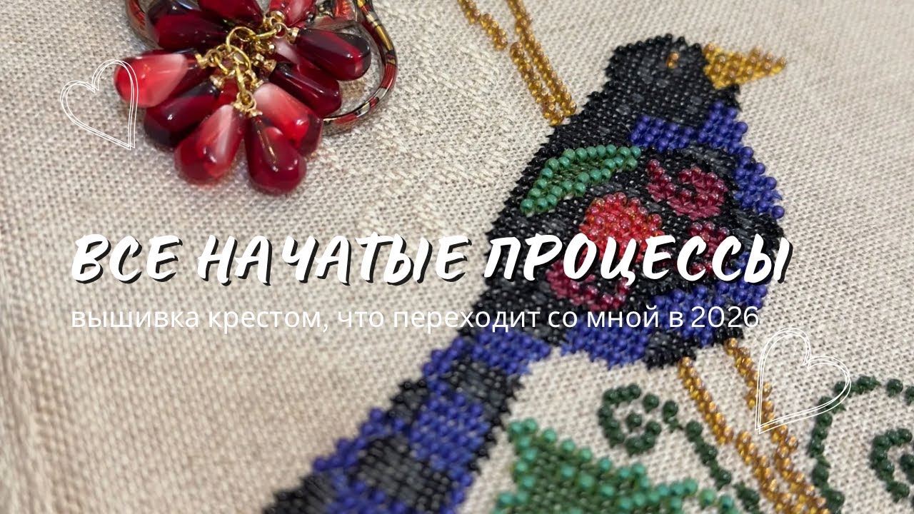 Все начатые процессы вышивки крестом 27