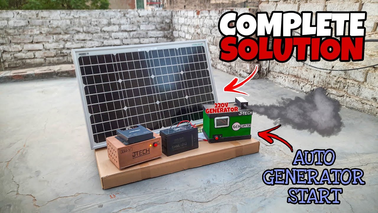 How To Make Mini 220v Solar Inverter || 220v Generator Fitted