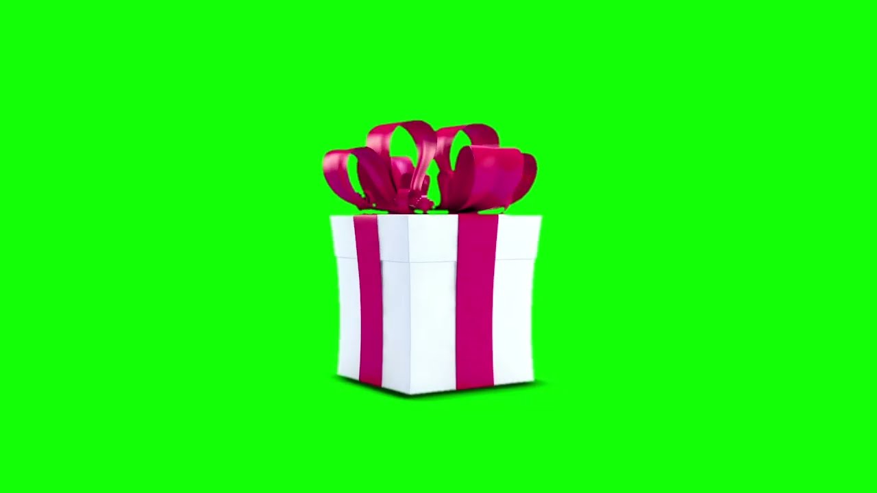 Animated Gift Box Green Screen 🎁 Surprise Gift Reveal Animation