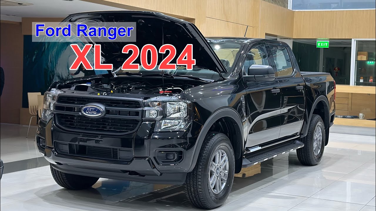 Ford Ranger XL ស៊េរីឆ្នាំ 2024 | 4WD 4x4 Black Color 4Auto 2.0L interior and Exterior 2024