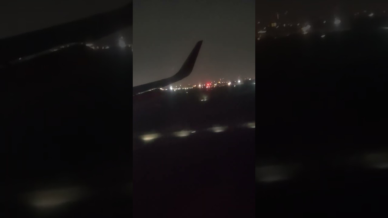 #flight night view #flight  #airport #tvk #airindia #food #akfans 