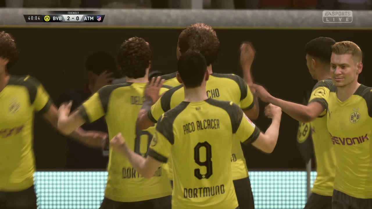 FIFA 19 - Atlético Madrid vs Borussia Dortmund - Gameplay (PS4 HD) | FIFALAB MPK