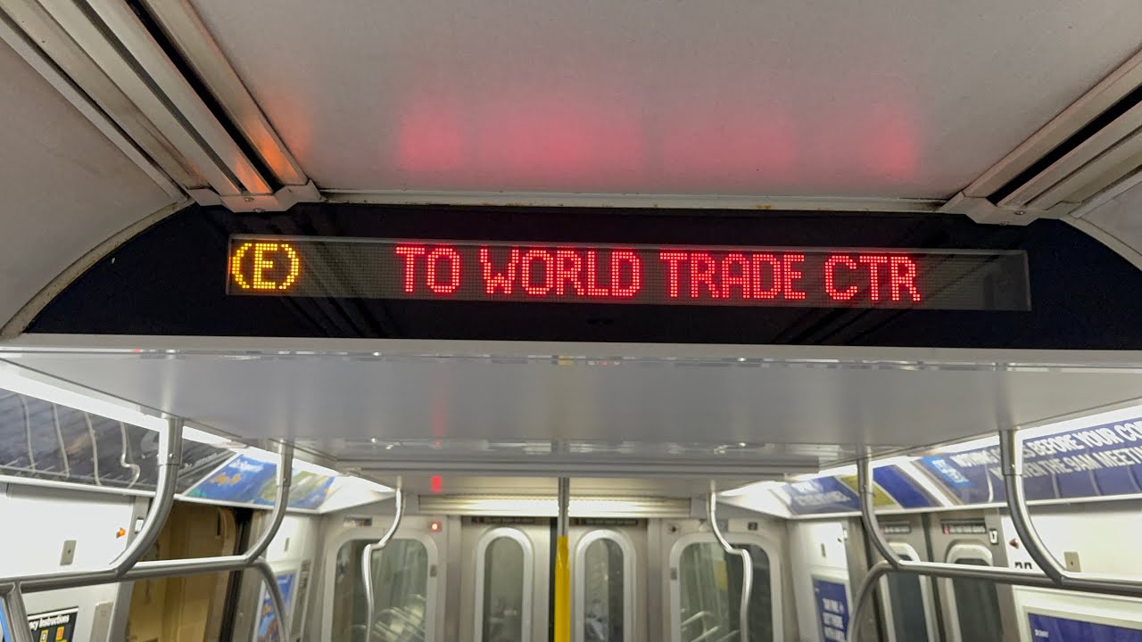 IND 8 Av Local: R160A (E) Train [Jamaica Center to World Trade Center #night]