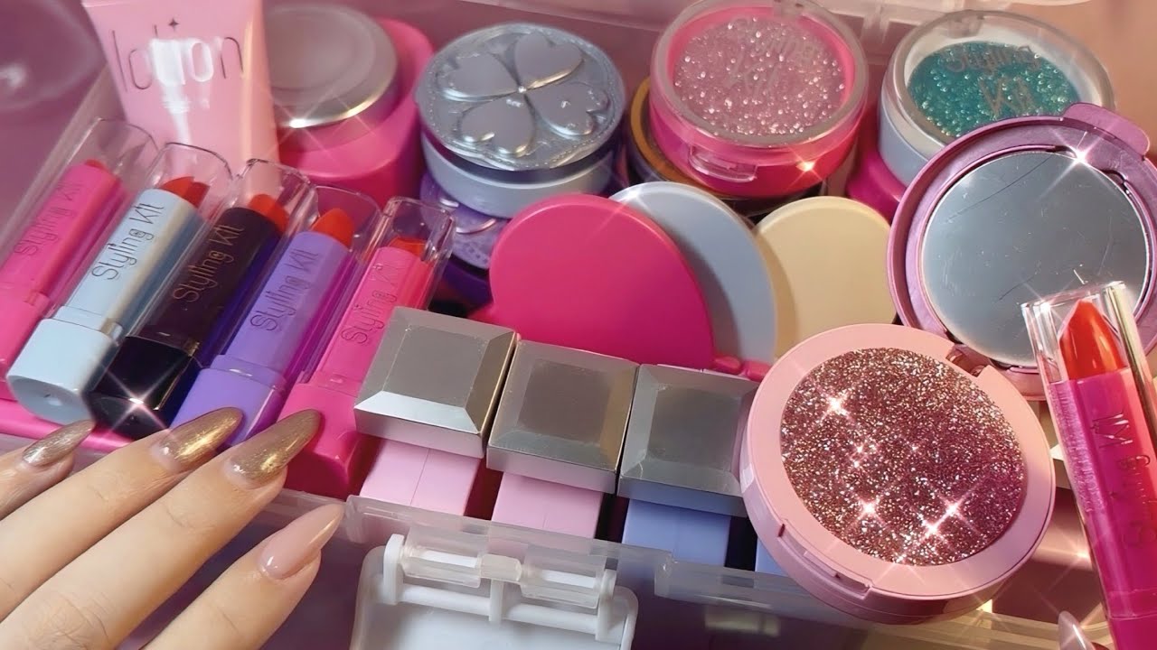 【ASMR】おもちゃのコスメを収納する音💄Organizing toy cosmetics.