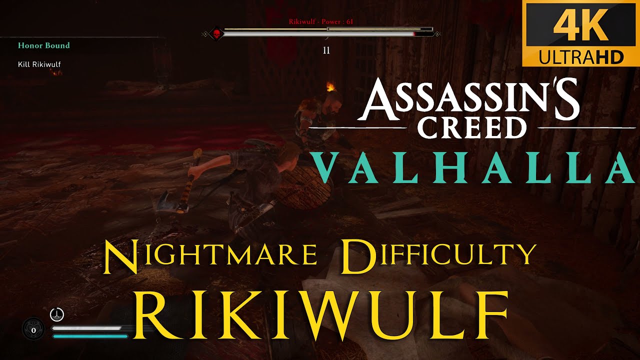 AC Valhalla | Rikiwulf boss fight | Nightmare (Aesir) difficulty playthrough