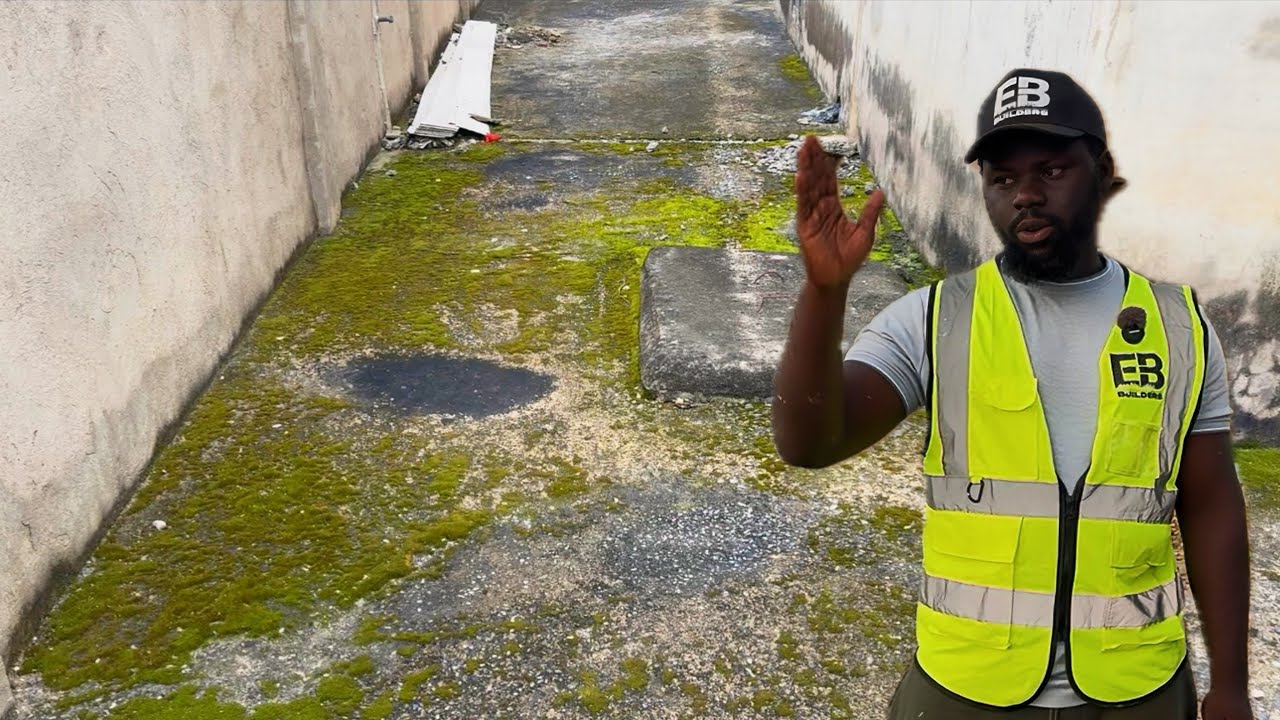 Watch How We Transformed This Compound—Stamped Concrete is The only Way || Building in Ghana 🇬🇭 